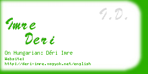 imre deri business card